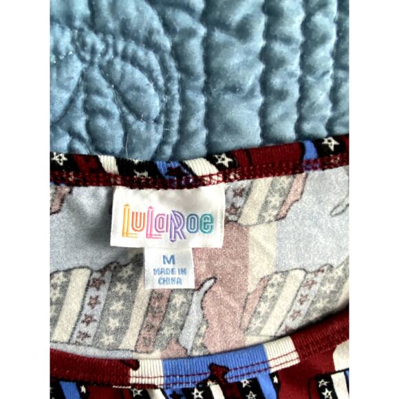 Womens Lularoe Shirt Red, White and Blue Size Medium Shirt New with Tags - Picture 2 of 6